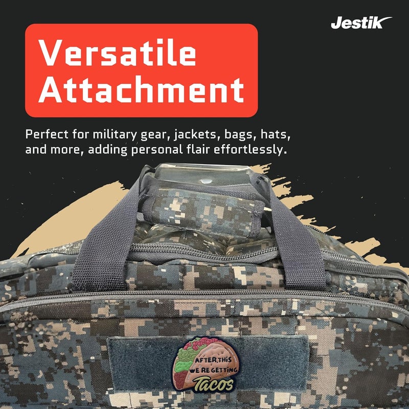 Jestik PVC Patch, Funny Patches, Humorous Tactical Morale Patch with Hook and Loop Fastener, Cute Patches for Backpacks, Military Uniforms, Jeans, Jackets, Vests, Hats & More - Get Tacos - Image 4